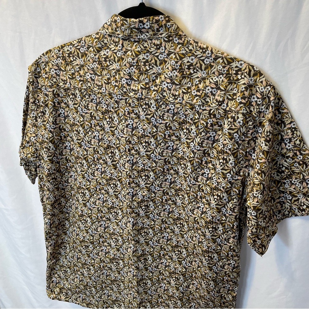 Firstribe‎ Surf Culture Large Short Sleeve Button Up Shirt Floral Artsy Bold - Picture 11 of 15